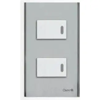 Omni Wide Series 2pcs 1-Way Illuminated Switch in Stainless Plate 16A