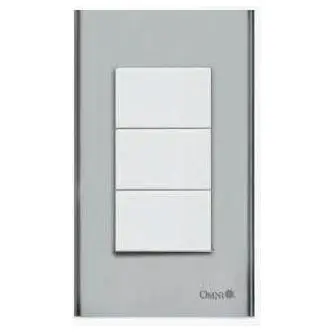 Omni Wide Series 3pcs 1-Way Switch in Stainless Plate 16A