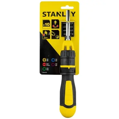 Stanley 68-010 Multibit Ratcheting Screwdriver (10 bits)
