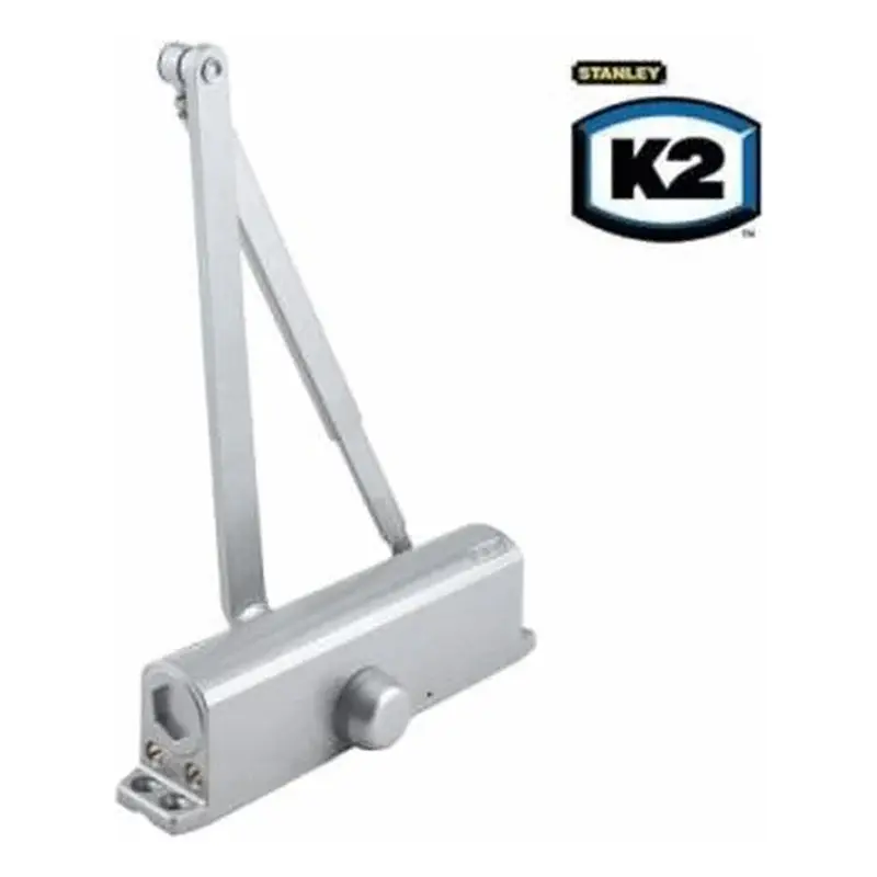 Stanley ANSI Grade Door Closer Tri-Pack Arm Silver w/ 150kgs