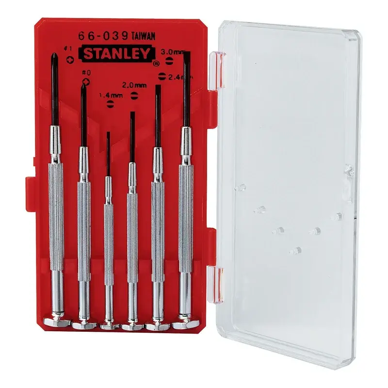 Stanley Precision Screwdriver Set Red Case 6 pcs/set
