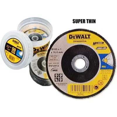 Dewalt DWA8060SIA S/S Cut Off Wheel 4" Super Thin (DWA8060B50 INOX) Single Purchase (DWA8060SIA)