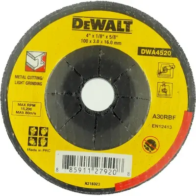 Dewalt DWA4520 Cut Off Wheel 4" for Metal
