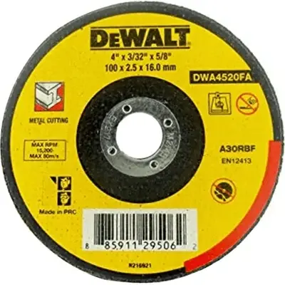 Dewalt DWA4520FA Cut Off Wheel 4" for Metal