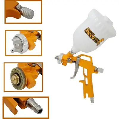 Ingco ASG240613 Paint Spray Gun Gravity Type 600cc [High Velocity]