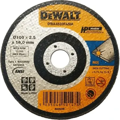 Dewalt DWA4520FASIA Cut Off Wheel 4" for Stainless Steel