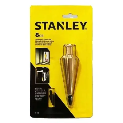 Stanley Solid Brass Plumb Bob Level (Hulog) 8 oz
