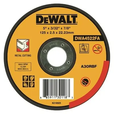 Dewalt DWA4522FA Cut Off Wheel 5" for Metal