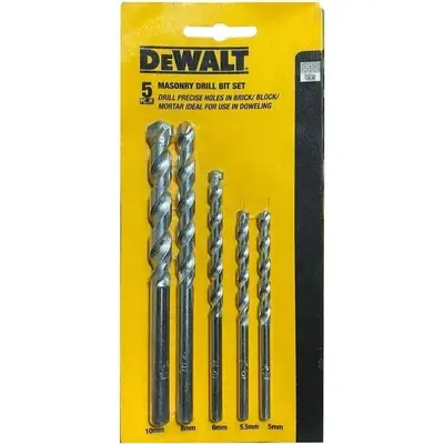 Dewalt 5pcs Masonry Drill Bit Set (5-10mm)