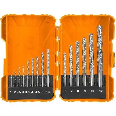Ingco AKDL51502 15Ppcs HSS Drill Bit Set 1MM - 12MM