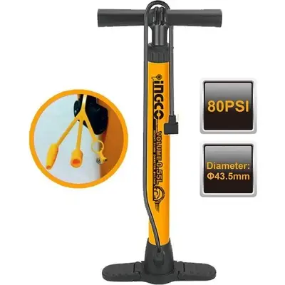 Ingco MPP4501 Aluminum Tire Hand Pump Inflator 80psi