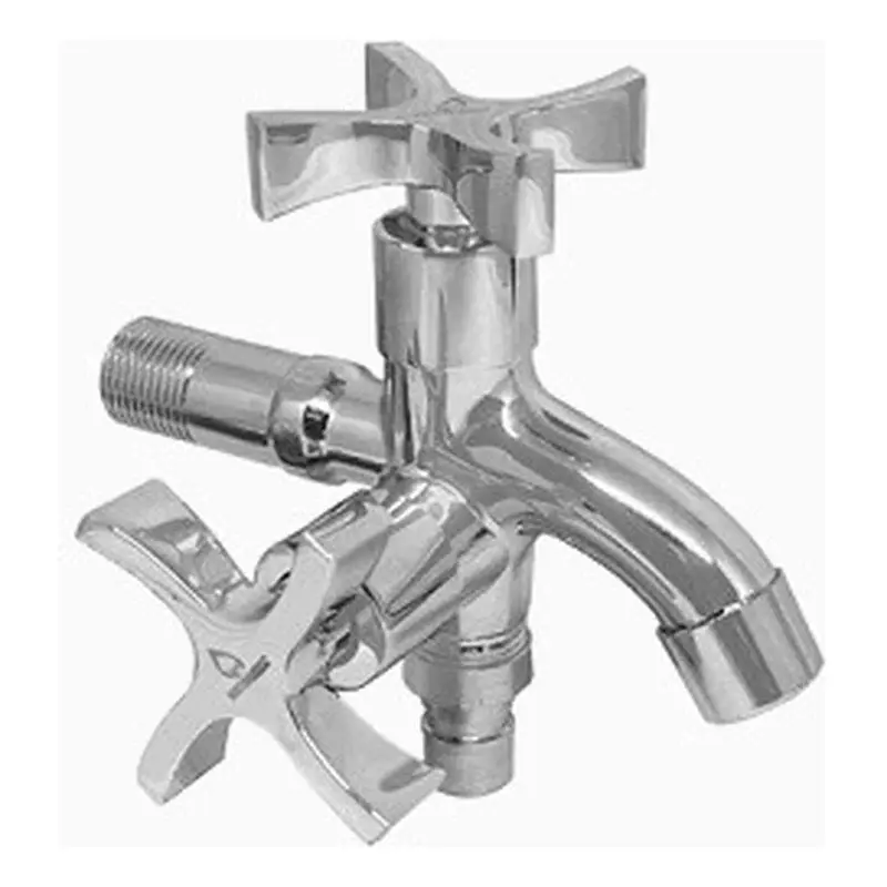 Waterhouse Chrome Alloy 2 Way Bib Tap Faucet Cross Handle WH230442
