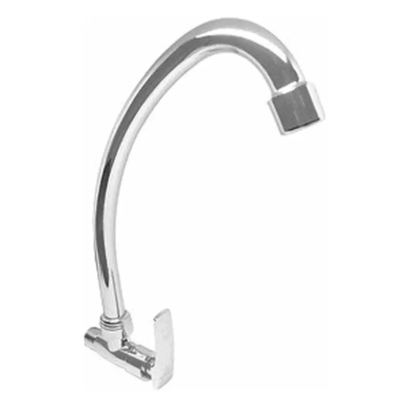Waterhouse Chrome Alloy Wall Mounted Gooseneck Faucet Lever Handle 16"