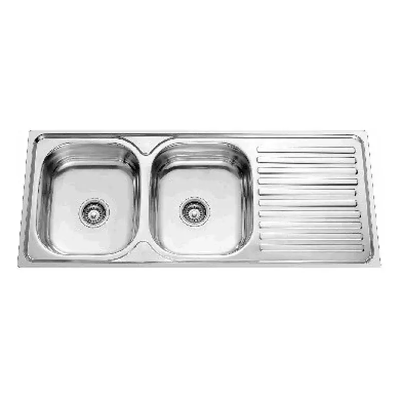 Waterhouse Double Basin Stainless Sink w/ Drainboard