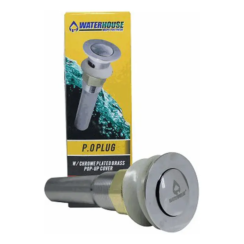 Waterhouse P.O. Plug w/ Chrome Plated Brass Pop-Up Cover 1-1/4" x 8"