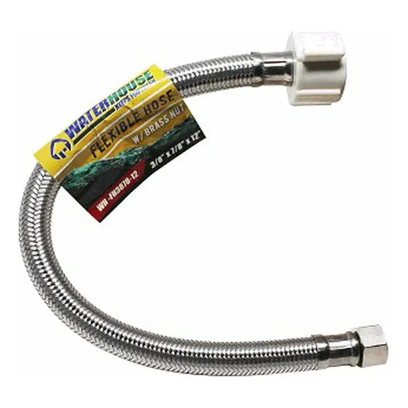 Waterhouse Stainless 304 Grade Flexible Hose for Water Closet 3/8" x 7/8" x 12"