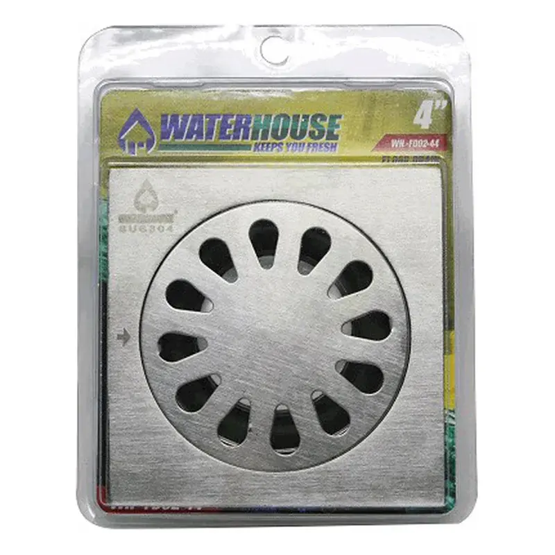 Waterhouse Stainless 304 Grade Floor Drain Flower Pattern Design 4"x4"
