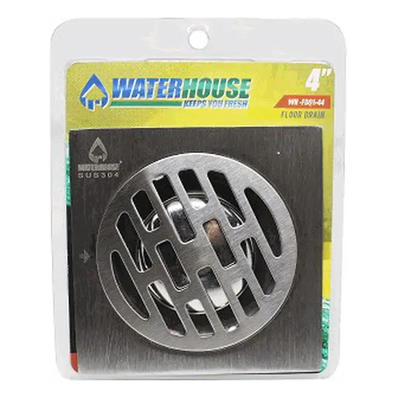 Waterhouse Stainless 304 Grade Floor Drain Modern Design 4"x4"