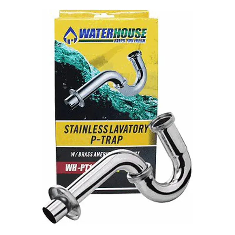 Waterhouse Stainless P-Trap w/ Brass American Nut 1-1/4"