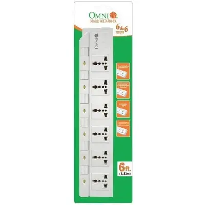 Omni Extension Cord Set with Individual Switch 6-Gang