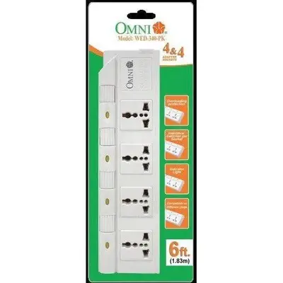 Omni Extension Cord Set with Individual Switch 4-Gang