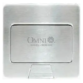 Omni Duplex Floor Mounted Outlet Square Silver 16A