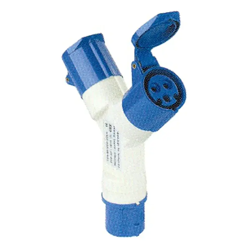 Wixim Industrial Splitter 1012 2-Way 16A 3P Blue 2 Socket IP44