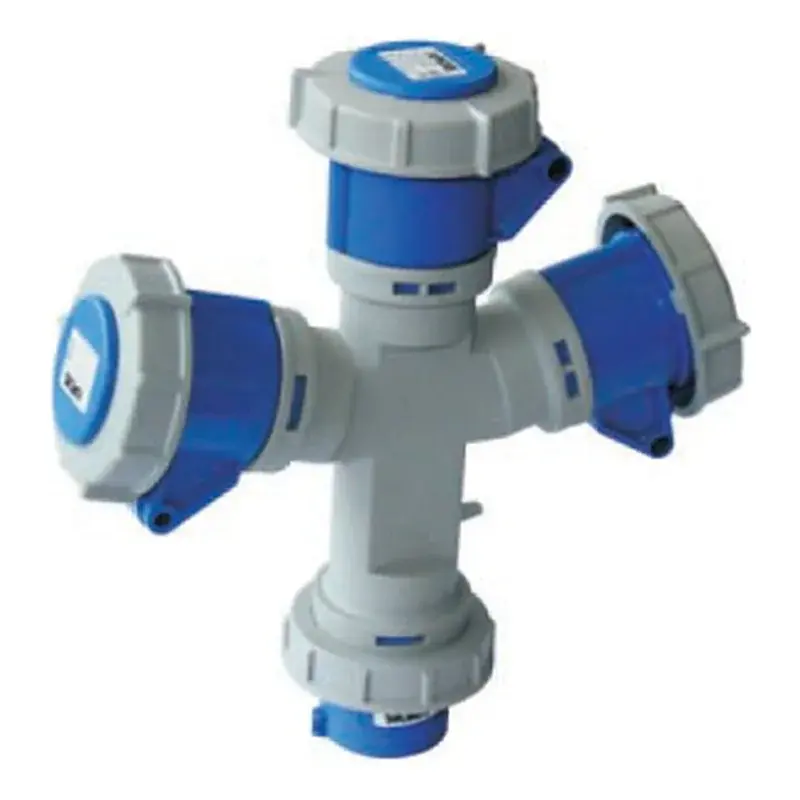 Wixim Industrial Splitter 10132 3-Way 16A 3P Blue 3 Socket IP67