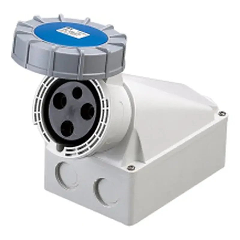 Wixim Industrial Wall Mounted Socket 133-6 63A 3P Blue IP67