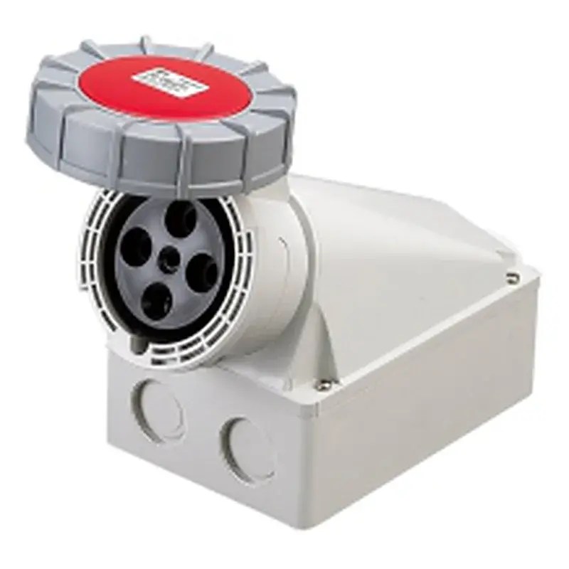 Wixim Industrial Wall Mounted Socket 144-6 125A 4P Red IP67