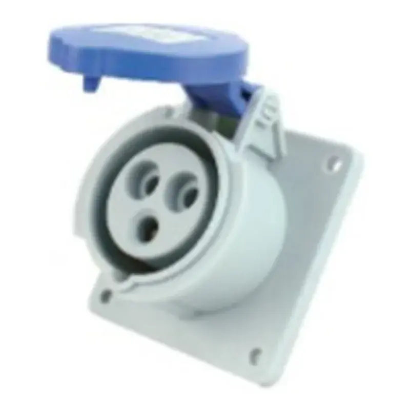 Wixim Industrial Panel Socket Straight 313-6 16A 3P Blue IP44