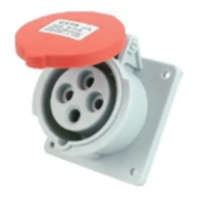 Wixim Industrial Panel Socket Straight 314-6 16A 4P Red IP44