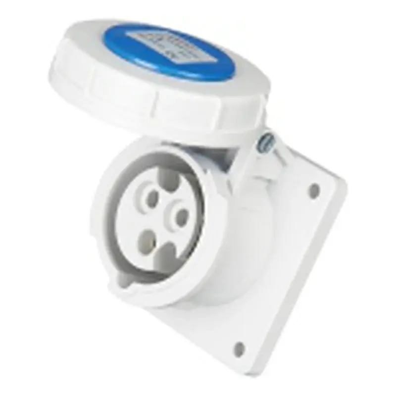 Wixim Industrial Panel Socket Straight 3232-6 32A 3P Blue IP67