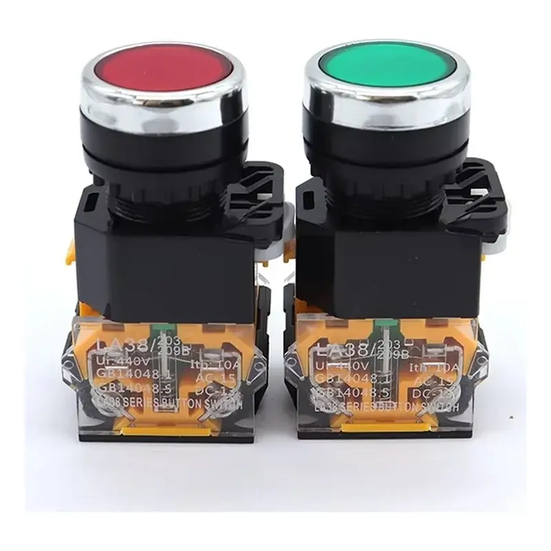 Wixim Pushbutton Switch LA38-11BN 22mm 1NO-1NC