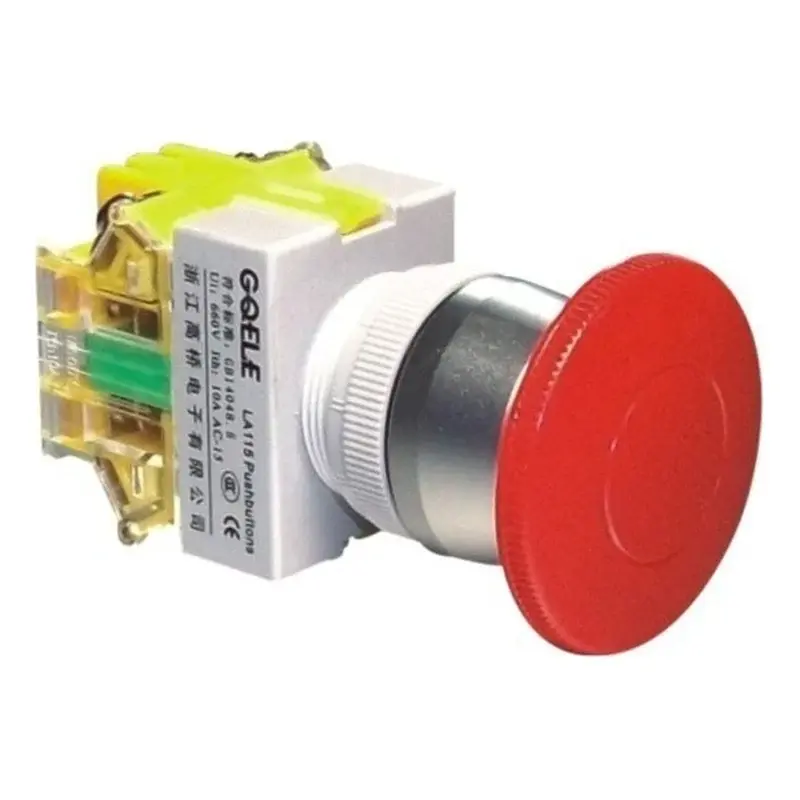 Wixim Emergency Stop Mushroom Pushbutton LAY7-11ZS 40mm 1NO+1NC