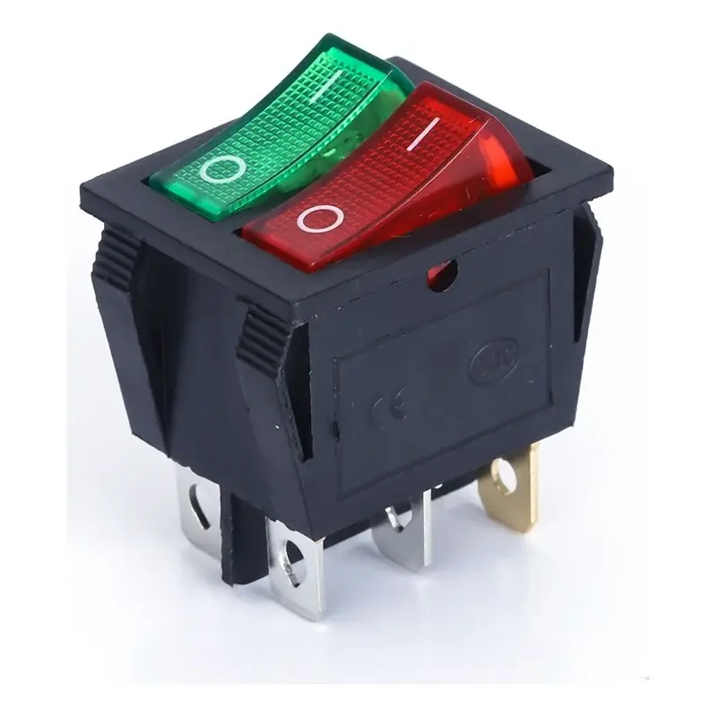 Wixim Rocker Switch with Light KCD2-203N 6Pin AC250V 16A