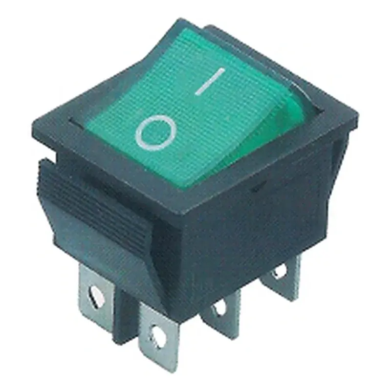 Wixim Rocker Switch with Light KCD4-202N 6Pin AC250V 16A 31x25mm