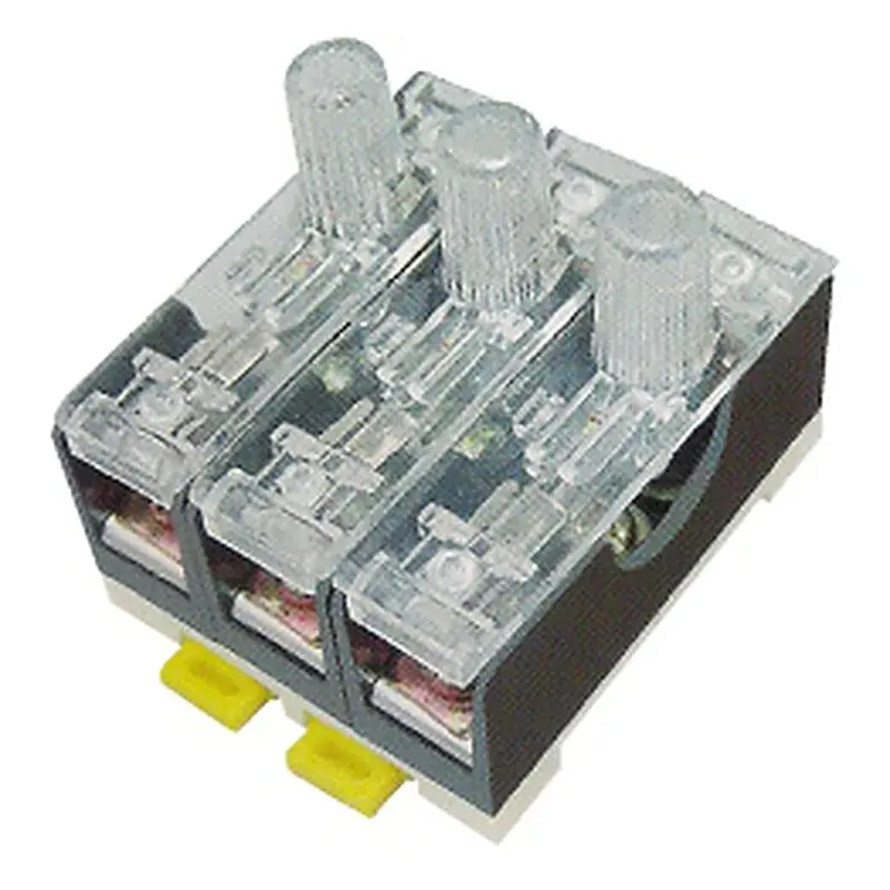 Wixim Din Rail Fuse Box FS-101 3P w/Fuse 10A & Neon Lamp