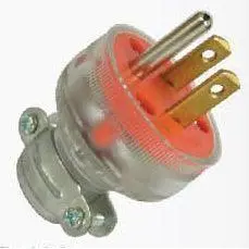 Omni Parallel Ground Plug 15A 250V Transparent (Blister Pack)