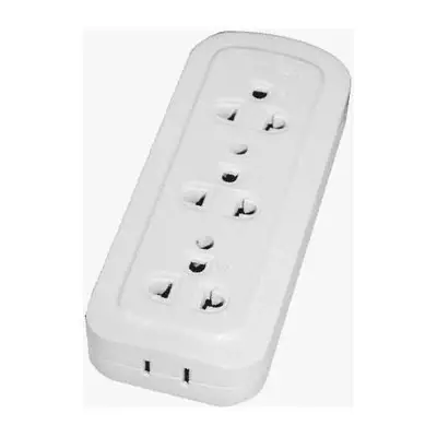 Omni Surface Convenience Outlet with Ground 10A 250V 3-Gang (Blister Pack)