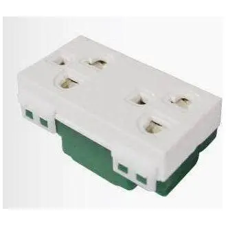 Omni Wide Series Duplex Universal Outlet with Ground 2-Gang 10A