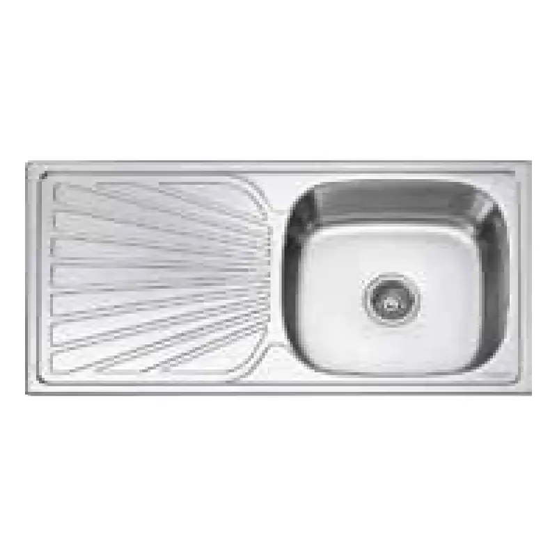 Xpert Kitchen Sink Single Bowl Left Drain with Strainer and P-Trap 35.4" x 19.7" x 5.9" 304 Stainless Steel