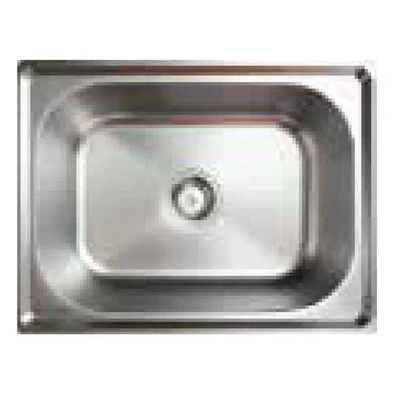 Xpert Kitchen Sink Single Bowl with Strainer and P-Trap 23.6" x 17.7" x 8.7" 304 Stainless Steel