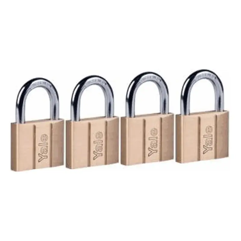 Yale Brass Padlock 4 pcs Key Alike V-140 40mm KAx4