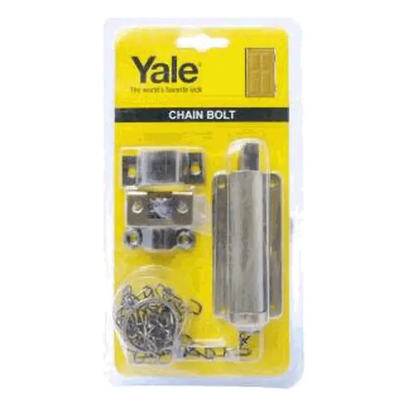 Yale Chain Bolt 4" V1032 US3 Brass Finish