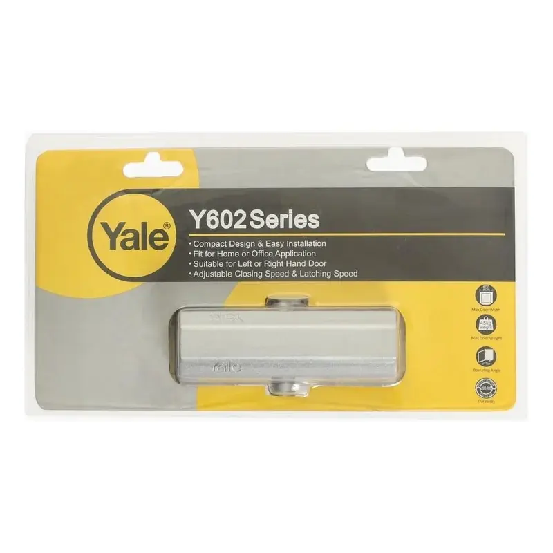 Yale Silver Door Closer Y602 Series 45kg/200,000 cycles
