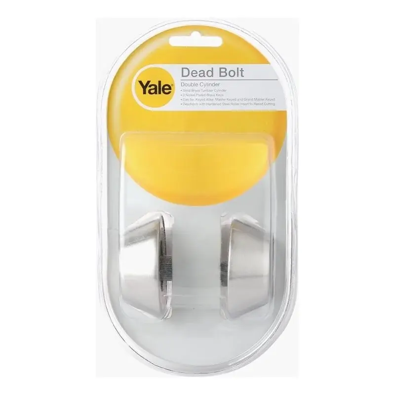 Yale Value Range Deadbolt Lockset Double VCA8121xUS3 Brass Finish
