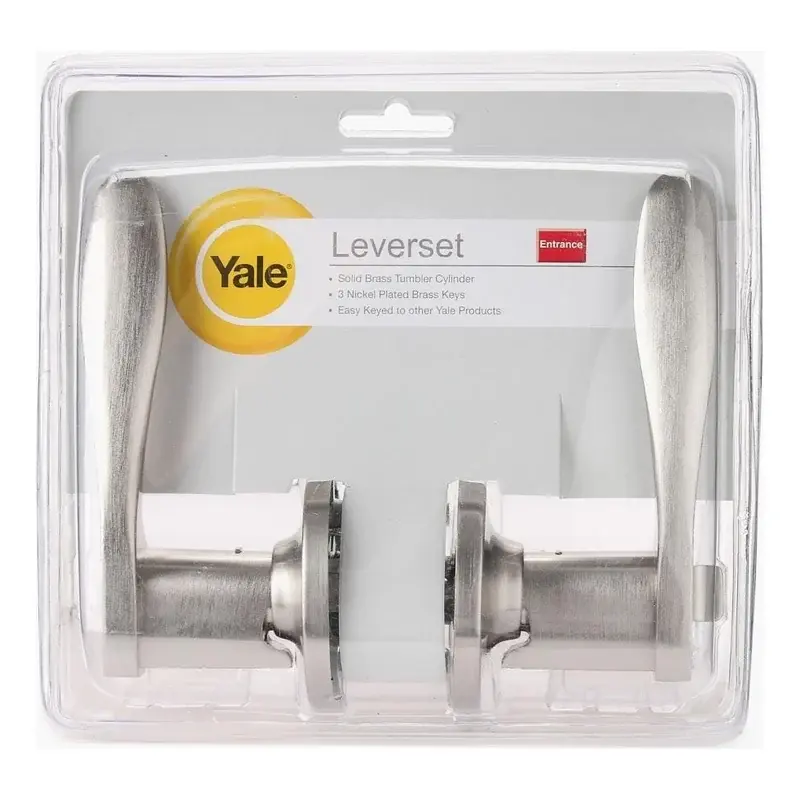 Yale Value Range Lever Type Entrance Lockset 5327 VL5327xUS15 Satin Nickel Finish